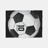 Personalisierbarer Fußball | Fußball Fleecedecke (Vorderseite (Horizontal))