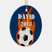 Personalisierbarer Fußball/Fußball Keramikornament (Rechts)