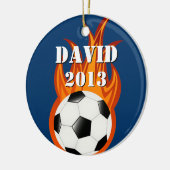 Personalisierbarer Fußball/Fußball Keramikornament (Links)