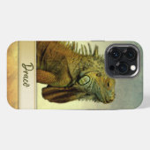Personalisierbarer Grüner Leguan iPhone Hülle (Rückseite (Horizontal))