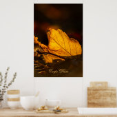 Personalisierbarer Karpfen-Diem mit bunten Blätter Poster (Küche)