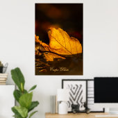 Personalisierbarer Karpfen-Diem mit bunten Blätter Poster (Heimbüro)