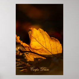 Personalisierbarer Karpfen-Diem mit bunten Blätter Poster