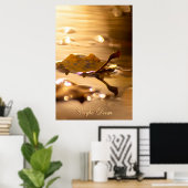 Personalisierbarer Karpfen-Diem mit bunten Blätter Poster (Heimbüro)