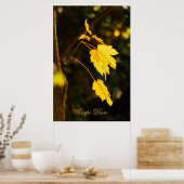 Personalisierbarer Karpfen-Diem mit bunten Blätter Poster (Küche)