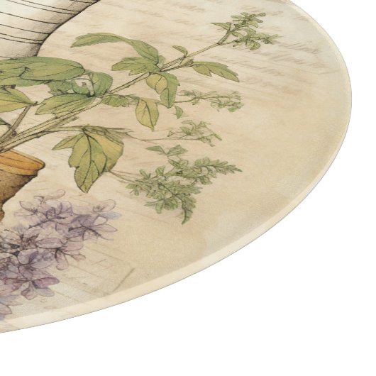 Personalisierbarer Kräutergarten Schneidebrett (Ecke)