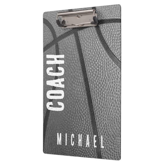 Personalisierbarer Name Basketball Coach Klemmbrett (Links)