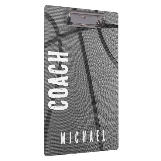 Personalisierbarer Name Basketball Coach Klemmbrett (Rechts)