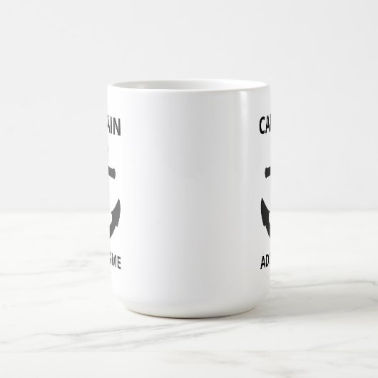 Personalisierbarer Name des Hauptmanns Kaffeetasse (Mittel)