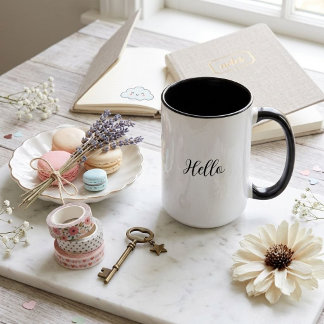 Personalisierbarer Name und Message-Kaffeebecher  Tasse