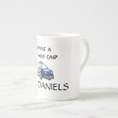 Personalisierbarer Polizeiwagen Porzellantasse (Vorderseite Rechts)