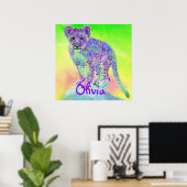 personalisierbarer Regenbogenlilie Poster (Heimbüro)