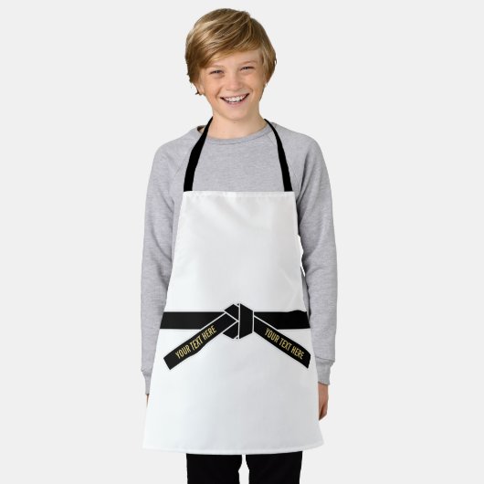 Personalisierbarer Schwarzgürtel (Kuro-obi) Schürze (Getragen)