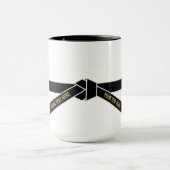 Personalisierbarer Schwarzgürtel (Kuro-obi) Tasse (Zentrum)