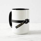 Personalisierbarer Schwarzgürtel (Kuro-obi) Tasse (Vorderseite Links)