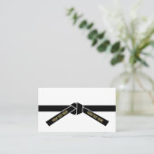 Personalisierbarer Schwarzgürtel (Kuro-obi) Visitenkarte (Stehend Vorderseite)