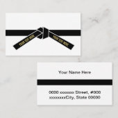 Personalisierbarer Schwarzgürtel (Kuro-obi) Visitenkarte (Vorne/Hinten)