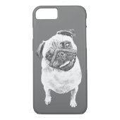 Personalisierbarer Stift Gezeichnet Mops iPhone Fa Case-Mate iPhone Hülle (Rückseite)