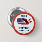 Personalisierbarer Wahlknopf Potus Adler Button (Vorne & Hinten)