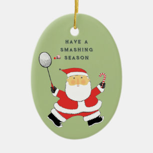 personalisierbares Badminton-Sammelobjekt Keramik Ornament