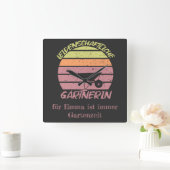 personalisierbares Design Gärtnerin Quadratische Wanduhr (Zuhause)