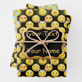personalisierbares Emoji Packpapier Blätter Set (Beispiel)
