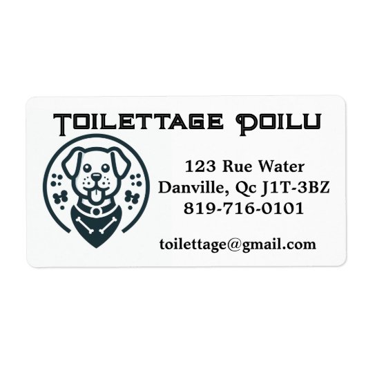 Personalisierbares Etikett (Vorne)