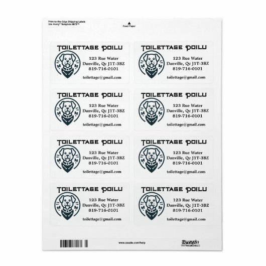 Personalisierbares Etikett (Vorne)