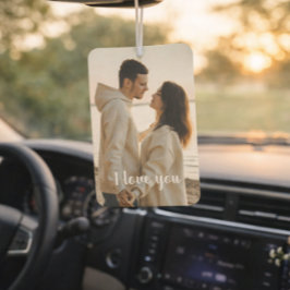 Personalisierbares Foto 'Ich liebe dich' zum Valen Autolufterfrischer