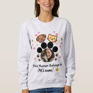 Personalisierbares Foto- und Namens-Pet-Lover-Swea Sweatshirt