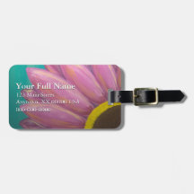 Personalisierbares Gepäckanhänger Pink Daisy