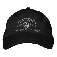 Personalisierbares JAHR und Name Captain Yacht Fla