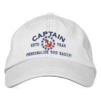Personalisierbares JAHR und Name Captain Yacht Fla