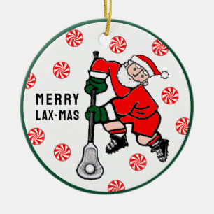 Personalisierbares Lacrosse-Sammelobjekt Keramik Ornament