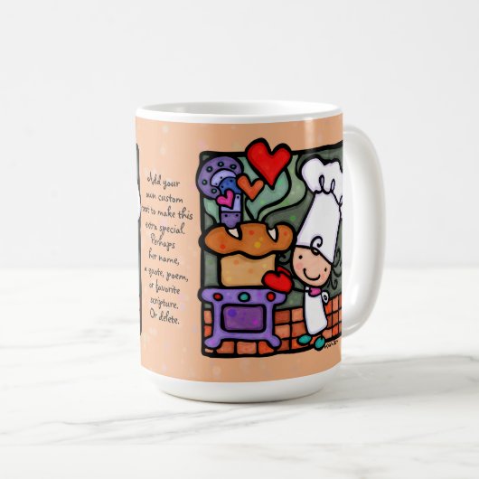 Personalisierbares Niedlich Brot Backen Koch Kaffe Kaffeetasse (VorderseiteRechts)