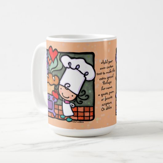 Personalisierbares Niedlich Brot Backen Koch Kaffe Kaffeetasse (Vorderseite Links)