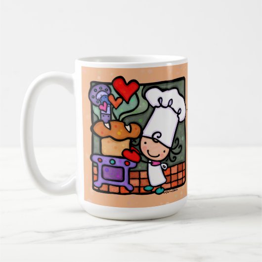 Personalisierbares Niedlich Brot Backen Koch Kaffe Kaffeetasse (Links)