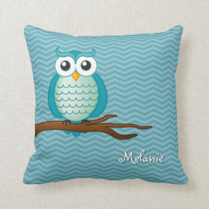 Personalisierbares Niedliches Owl Throw Kissen