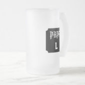 Personalisierbares Papa-Monogramm Mattglas Bierglas (VorderseiteRechts)