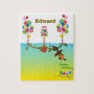 Personalisierbares Puzzle Geburtstag Thema