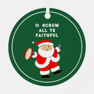 Personalisierbares Rugby-Weihnachts-Sammelobjekt Ornament Aus Metall