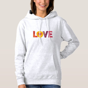 Personalisierbares Valentinstag-Herz-Liebe-Damen- Hoodie