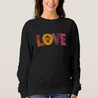 Personalisierbares Valentinstag-Herz-Liebe Damen- Sweatshirt