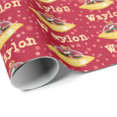 personalisierbares Weihnachtsgeschenkpapier Geschenkpapier (Rolleneckpunkt)