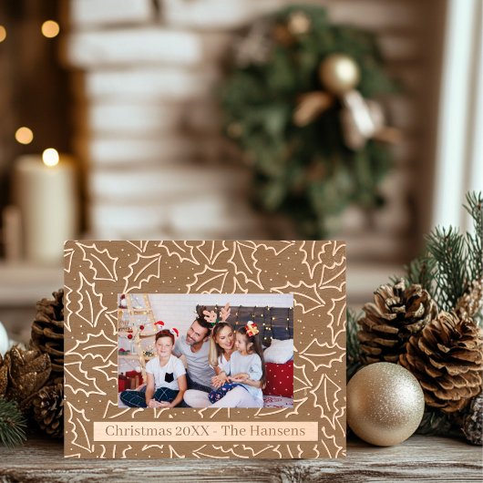 Personalisierbares Weihnachtsholz Geätzte Rahmen