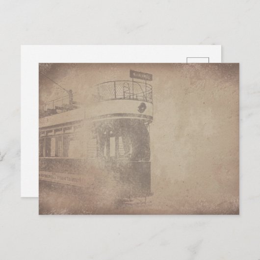 Personalisiere | Alte Straßenbahn | Straßenbahn | Postkarte (Vorne/Hinten)