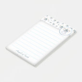 Personalisiere:  Blue Christmas "Engel of Faith" Post-it Klebezettel (angewinkelt)