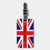 Personalisiere den Namen der britischen Flagge - d Gepäckanhänger (Vorderseite vertikal)