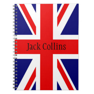 Personalisiere den Namen der britischen Flagge - d Notizblock