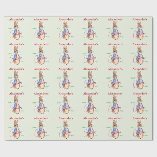 Personalisiere den Namen des Kindes Peter des Kani Geschenkpapier (Flach)